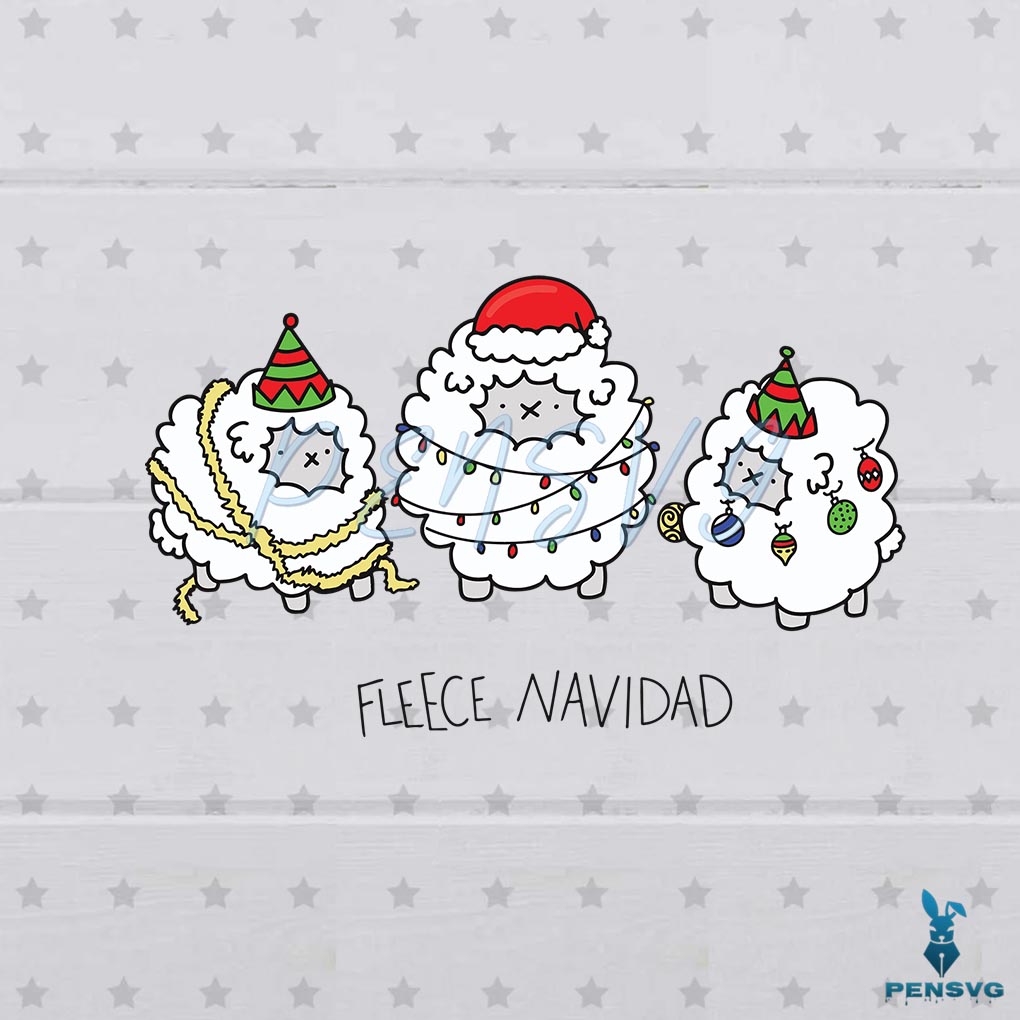 Fleece Navidad Christmas Sheep Squad Svg Graphic Designs Files