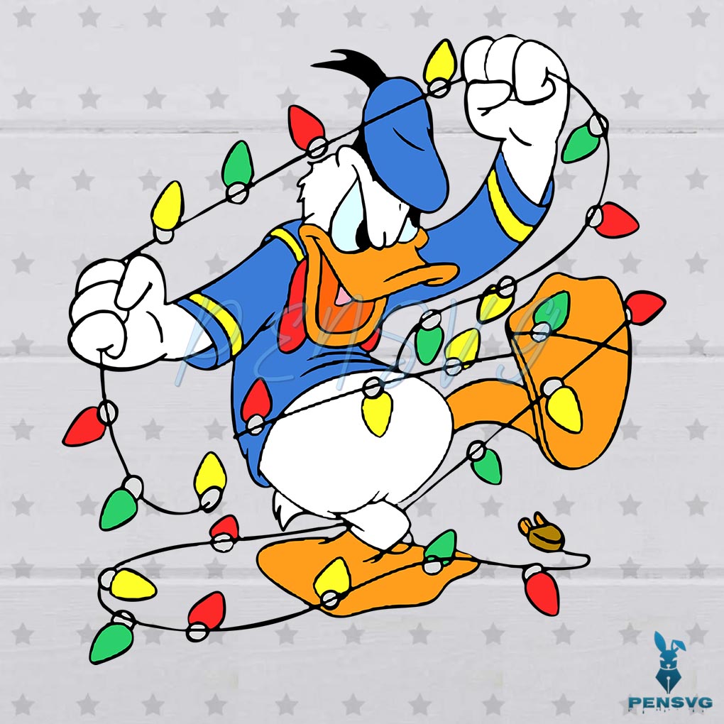 Free Christmas Donald Duck SVG Digital File, Disney Movie Svg, Donald Svg