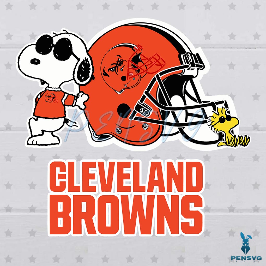 Free Cleveland Browns Snoopy Svg Digital File, Cleveland Browns Svg