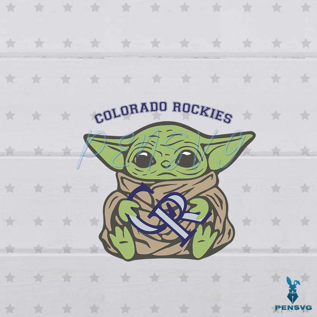 Free Colorado Rockies Baby Yoda Sport SVG Graphic Design File