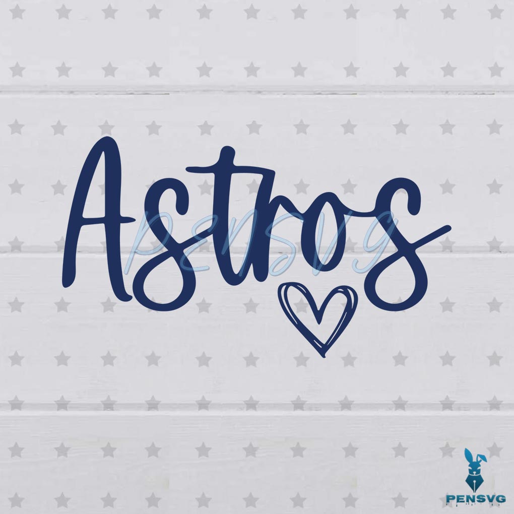 Free Cute Astros Baseball Team MLB SVG Houston Astros Cutting File