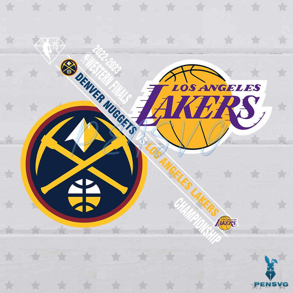 Free Denver Nuggets And Los Angeles Lakers 2023 Western Finals Championship SVG