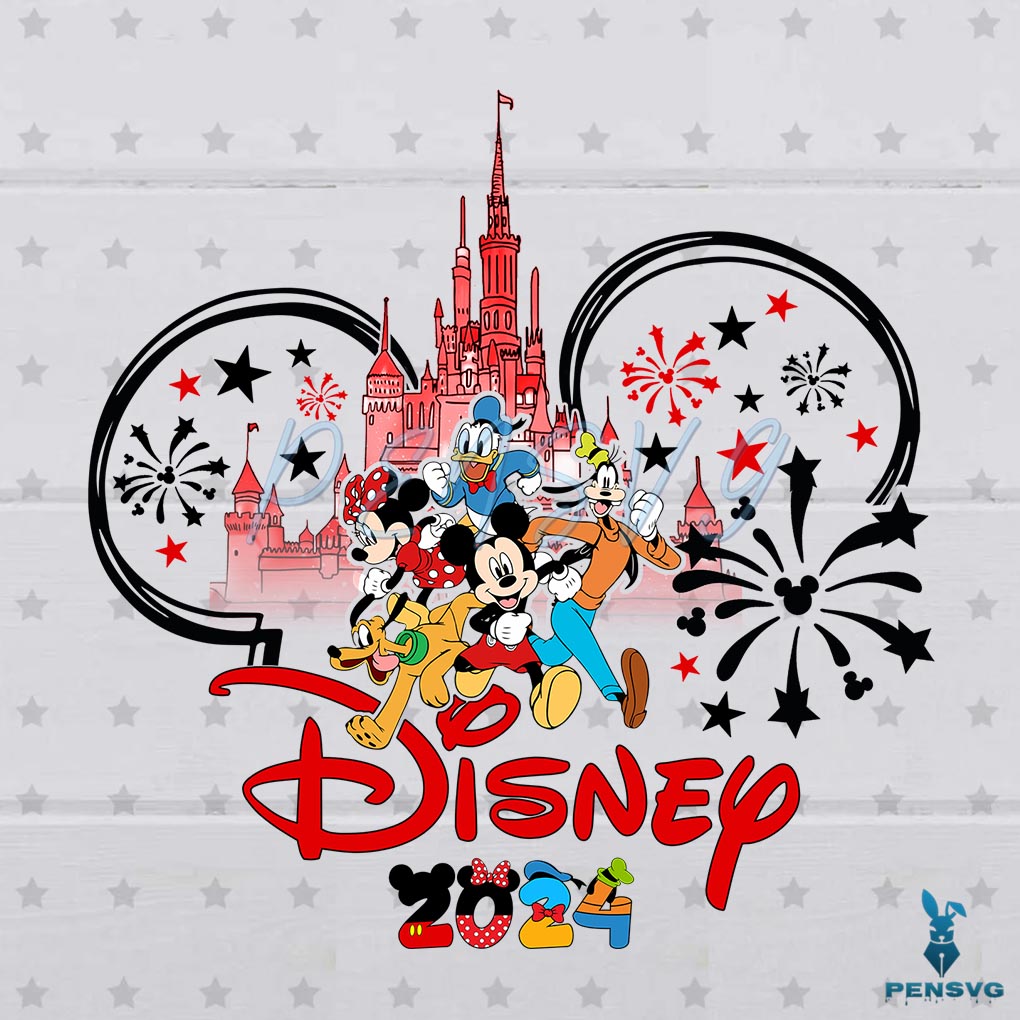 Free Disney 2024 Mickey Ear Castle PNG
