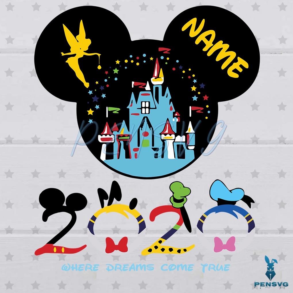 Free Disney Castle SVG Digital File, Mickey and Minnie Head Svg