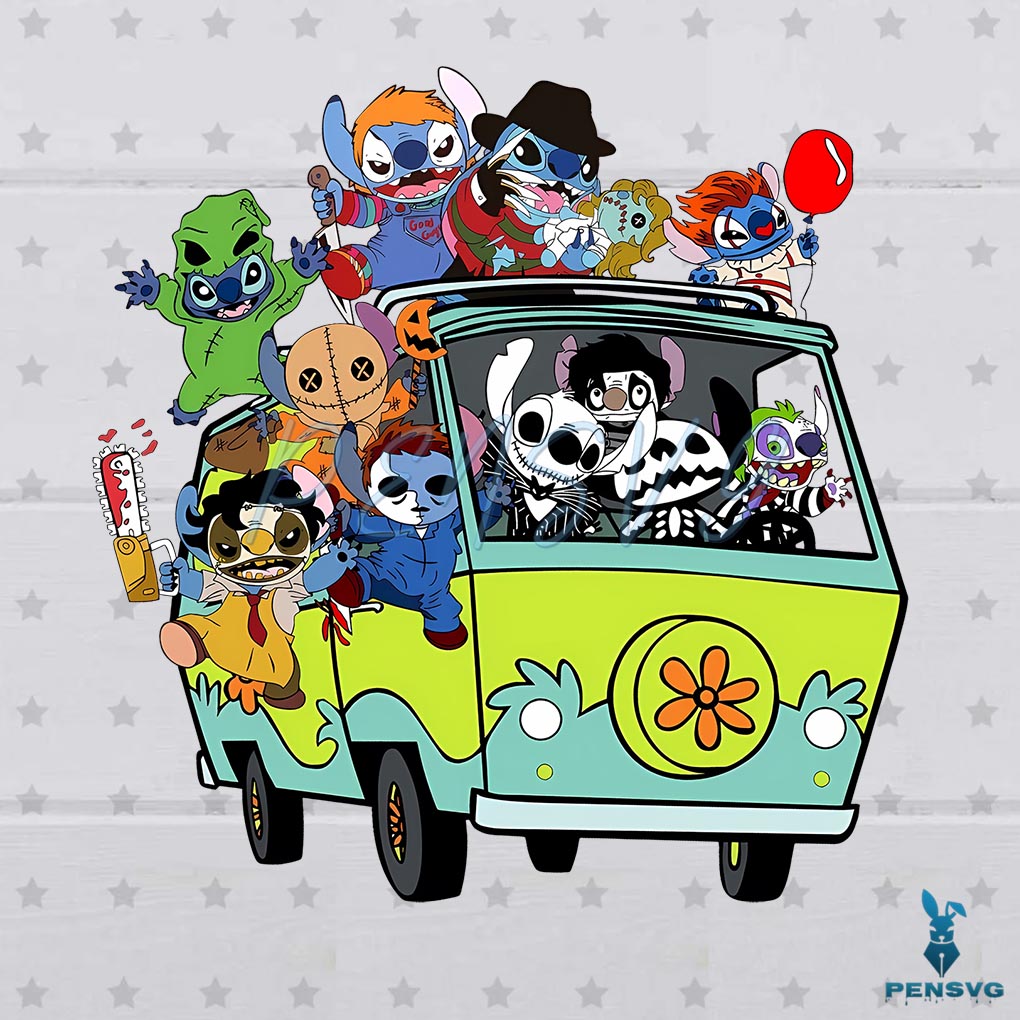 Free Disney Halloween Stitch SVG Horror Characters SVG Cricut File