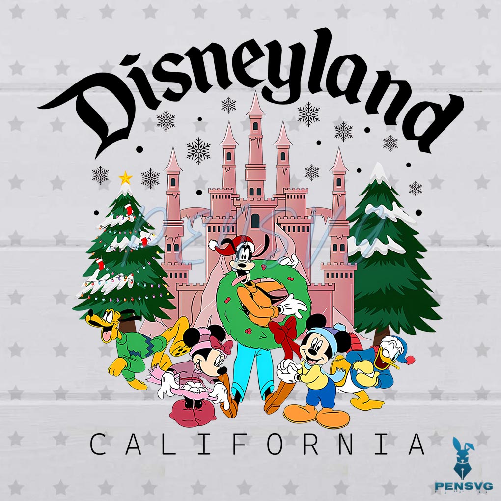 Free Disneyland California Christmas Castle PNG