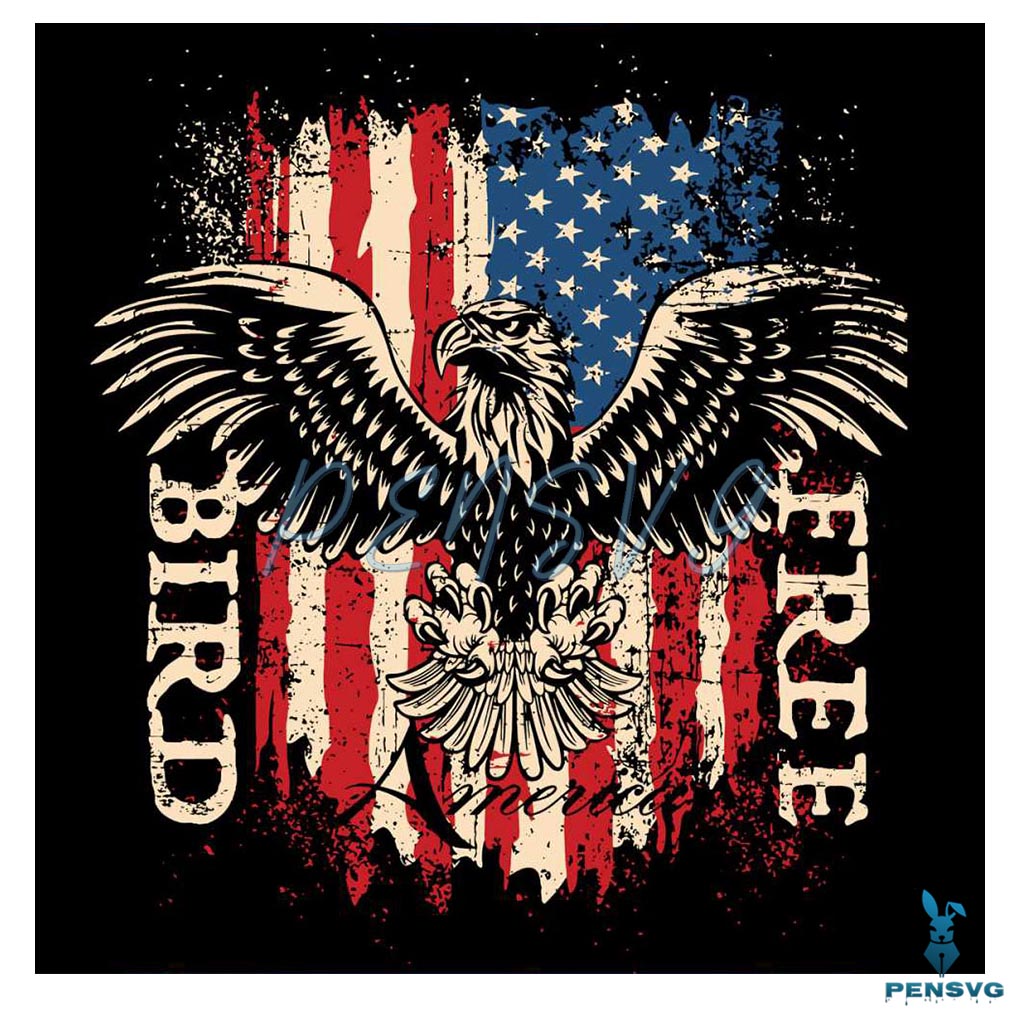 Free Eagle America Comfort Colors 4th July SVG Cutting File