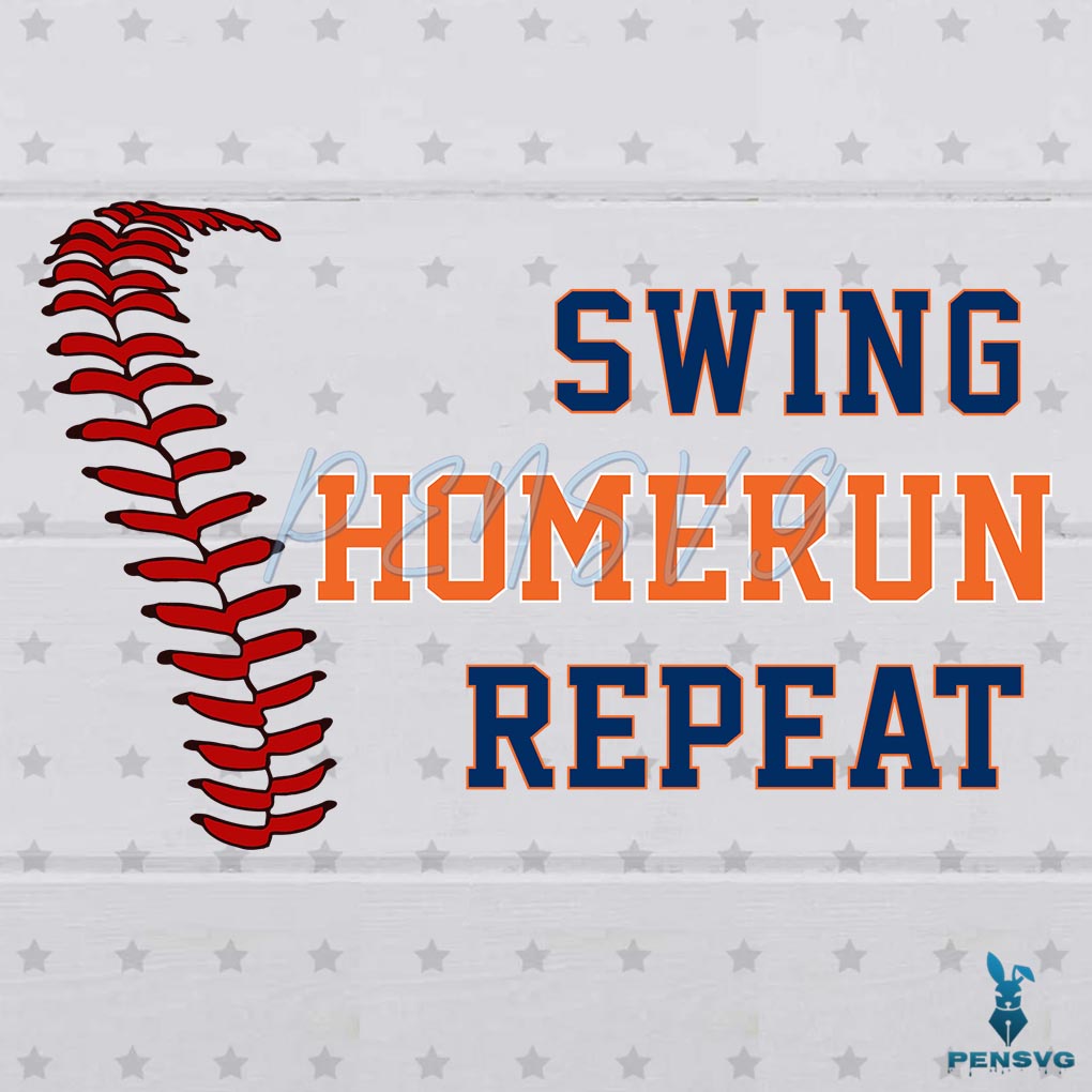 Free Houston Swing Homerun Repeat SVG Digital File, MLB Svg