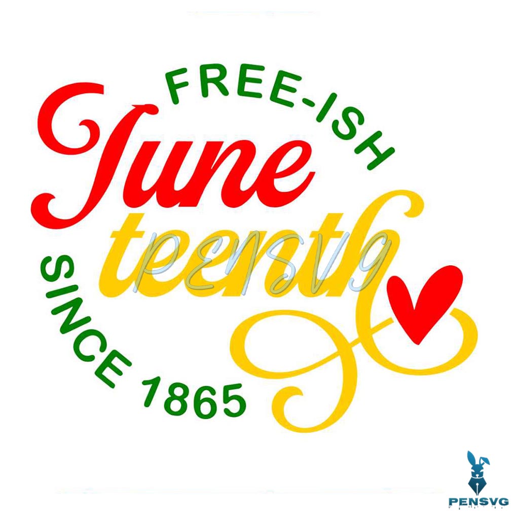 Free Ish Juneteenth Since 1865 SVG Graphic Design File