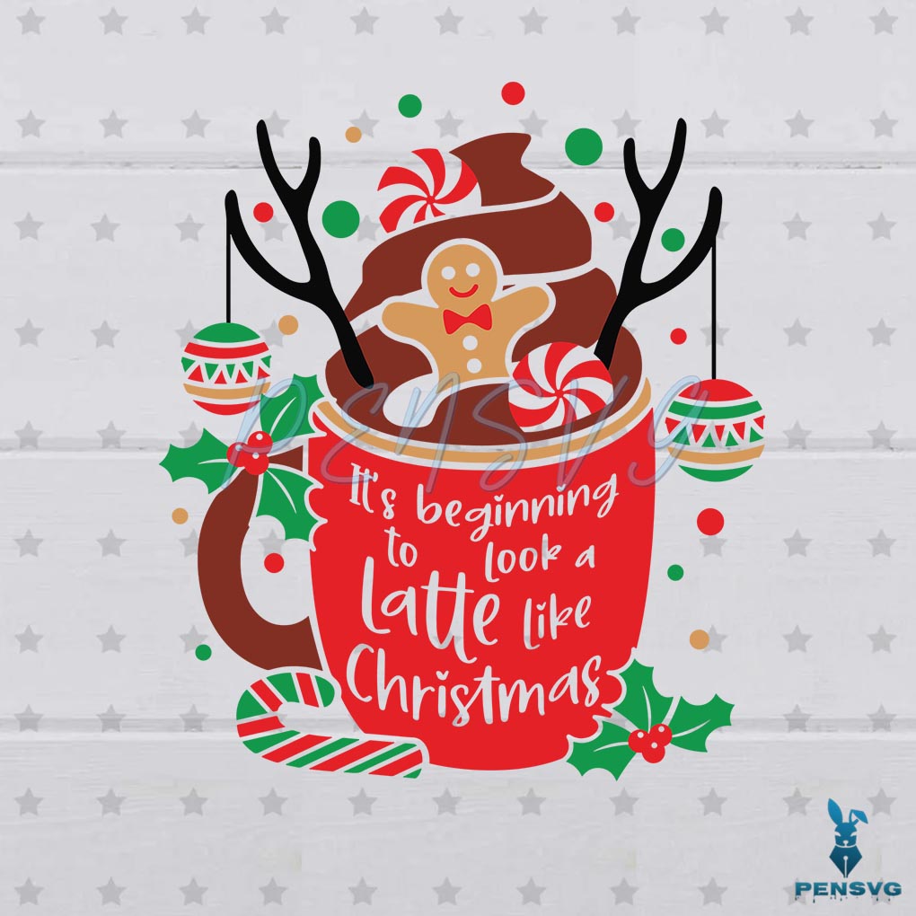 Free Latte like Christmas SVG Christmas Coffee Graphic Design Cutting File