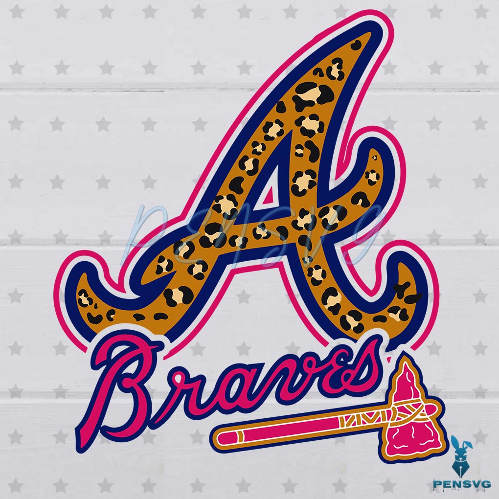 Free Leopard Atlanta Braves Best Design Logo SVG Digital Files