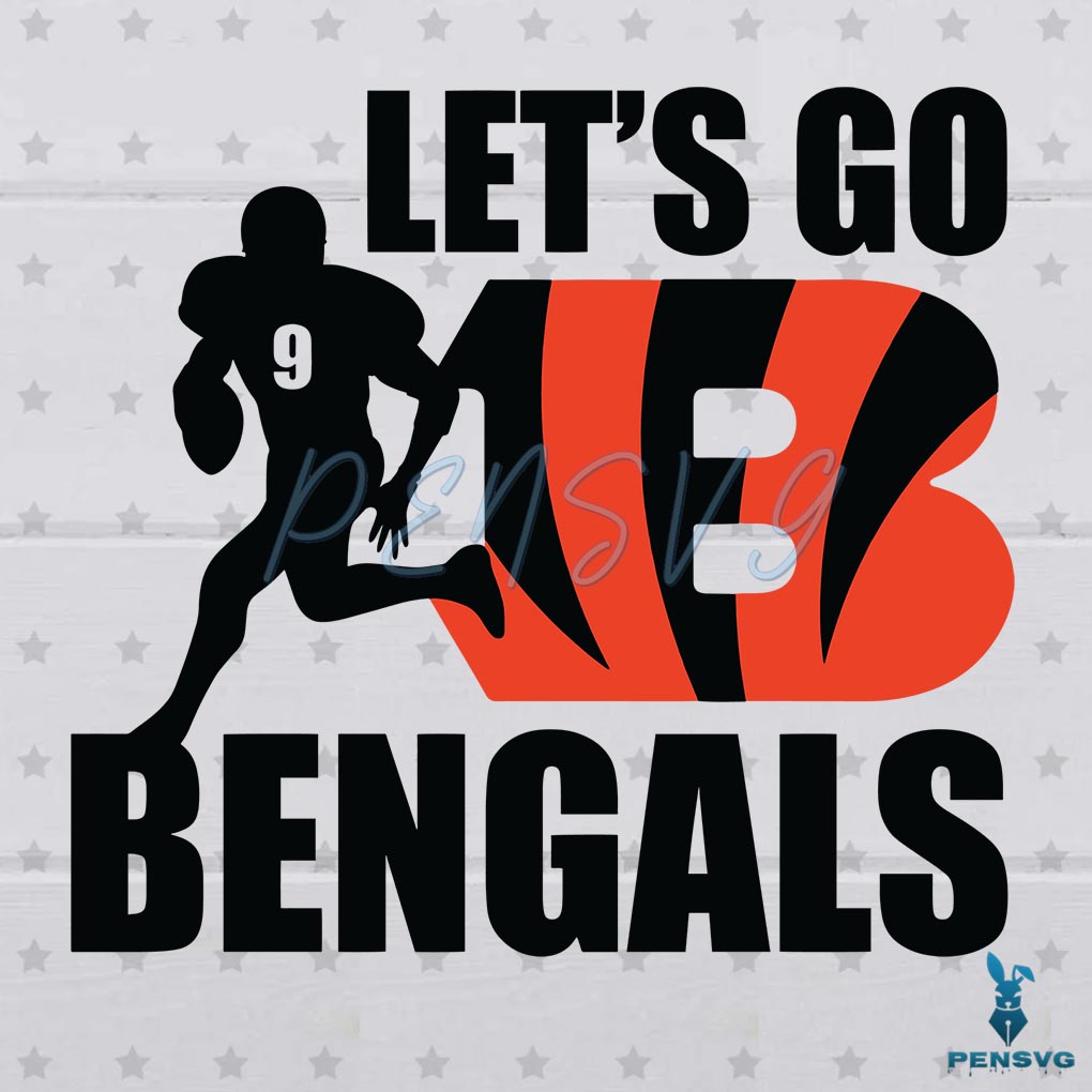 Free Let's Go Bengals SVG Digital File, Cincinnati Bengals SVG