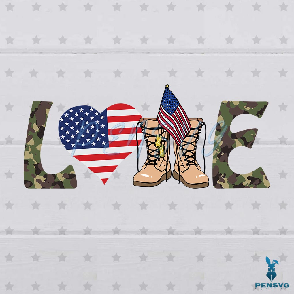 Free Love My Veteran Digital File SVG, Veteran Svg, American Veteran Svg