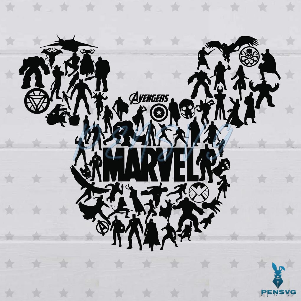Free Marvel Mickey Marvel SVG Digital File, Marvel Svg, Avengers Svg