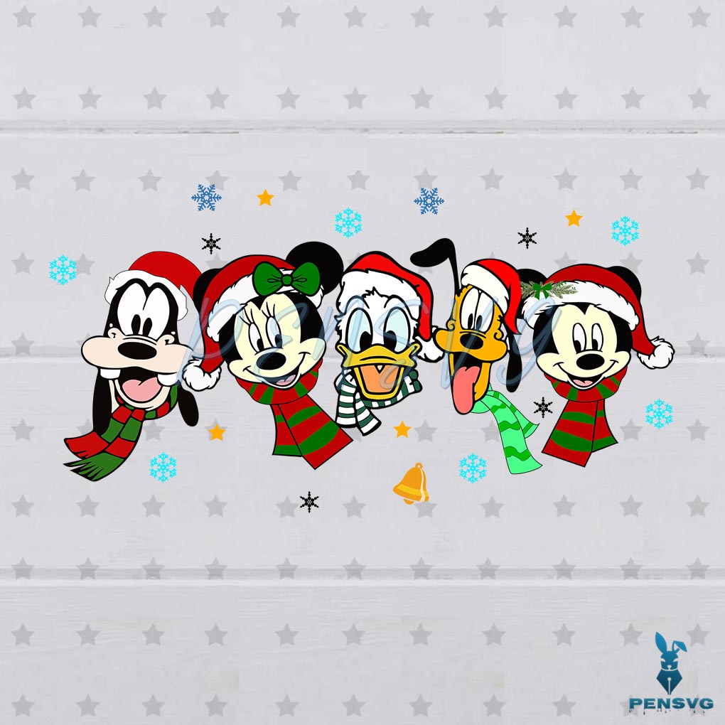 Free Mickey And Friends Christmas SVG for Cricut Sublimation Files