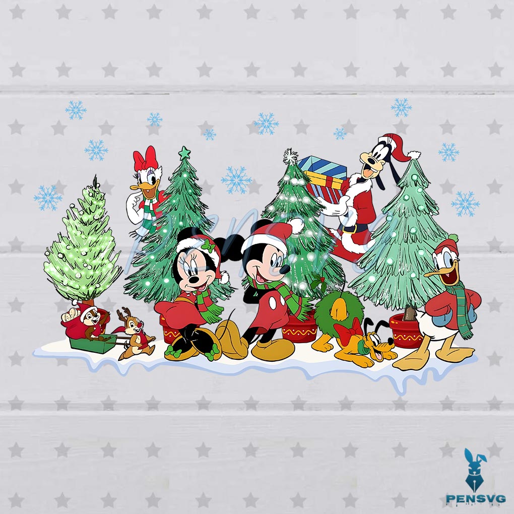 Free Mickey And Friends Disney Christmas Tree PNG