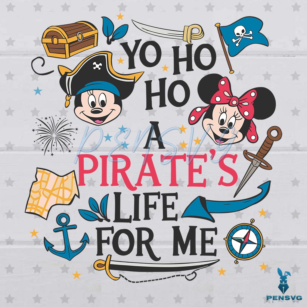 Free Mickey Minnie Yo Ho Yo Ho A Pirates Life For Me SVG