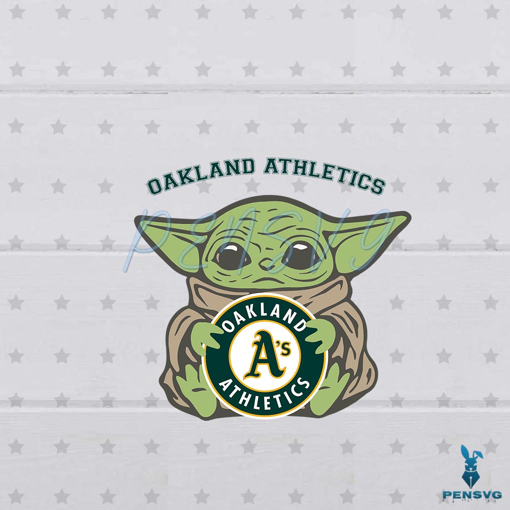 Free Oakland Athletics Baby Yoda Sport SVG Cutting Digital File