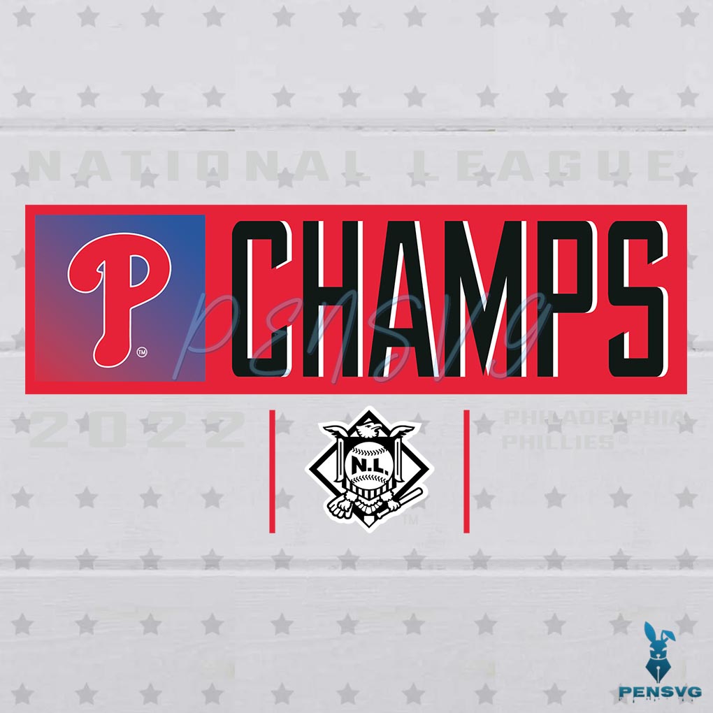 Free Philadelphia Phillies National League Champs 2022 Logo Svg