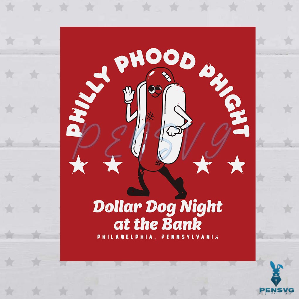 Free Philly Phood Phight Philadelphia Phillies Hot Dog Night Svg