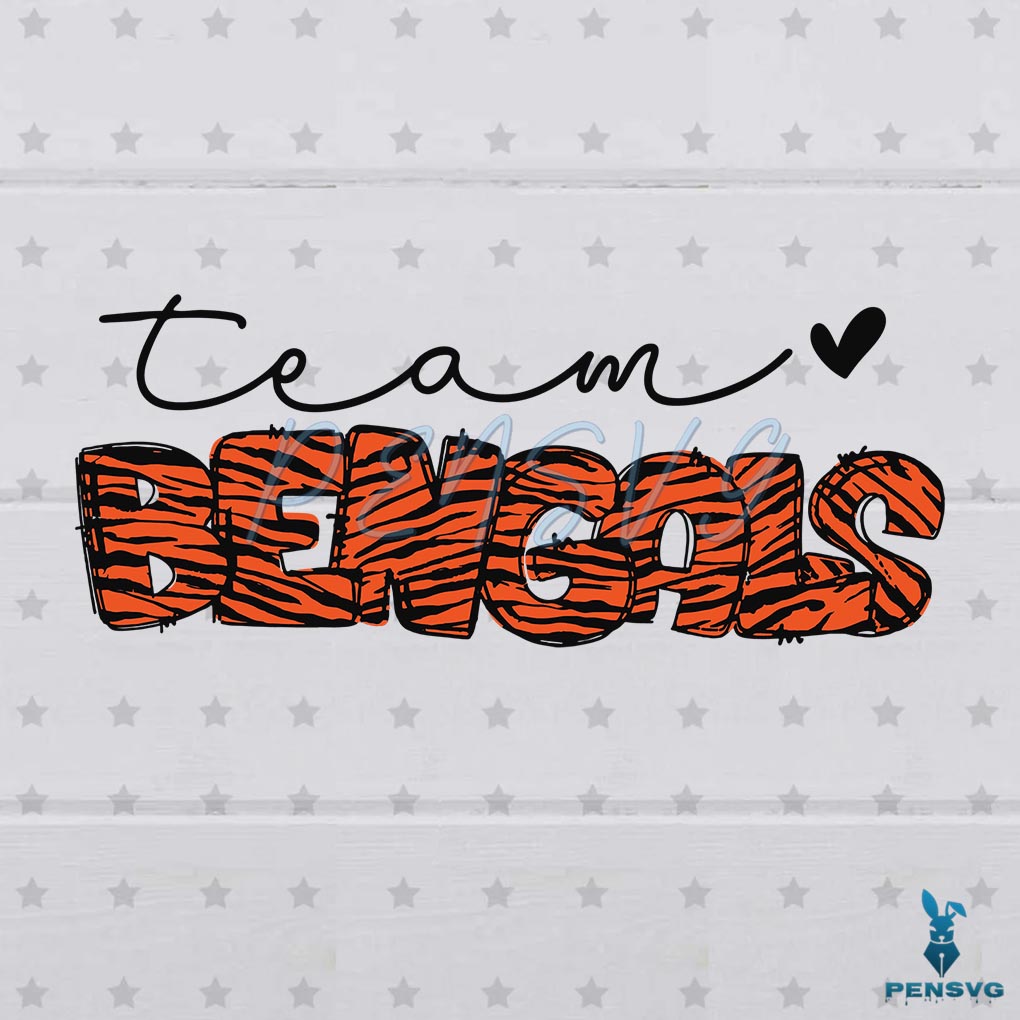 Free Team Bengal SVG Digital File Cincinnati Bengals SVG Digital File