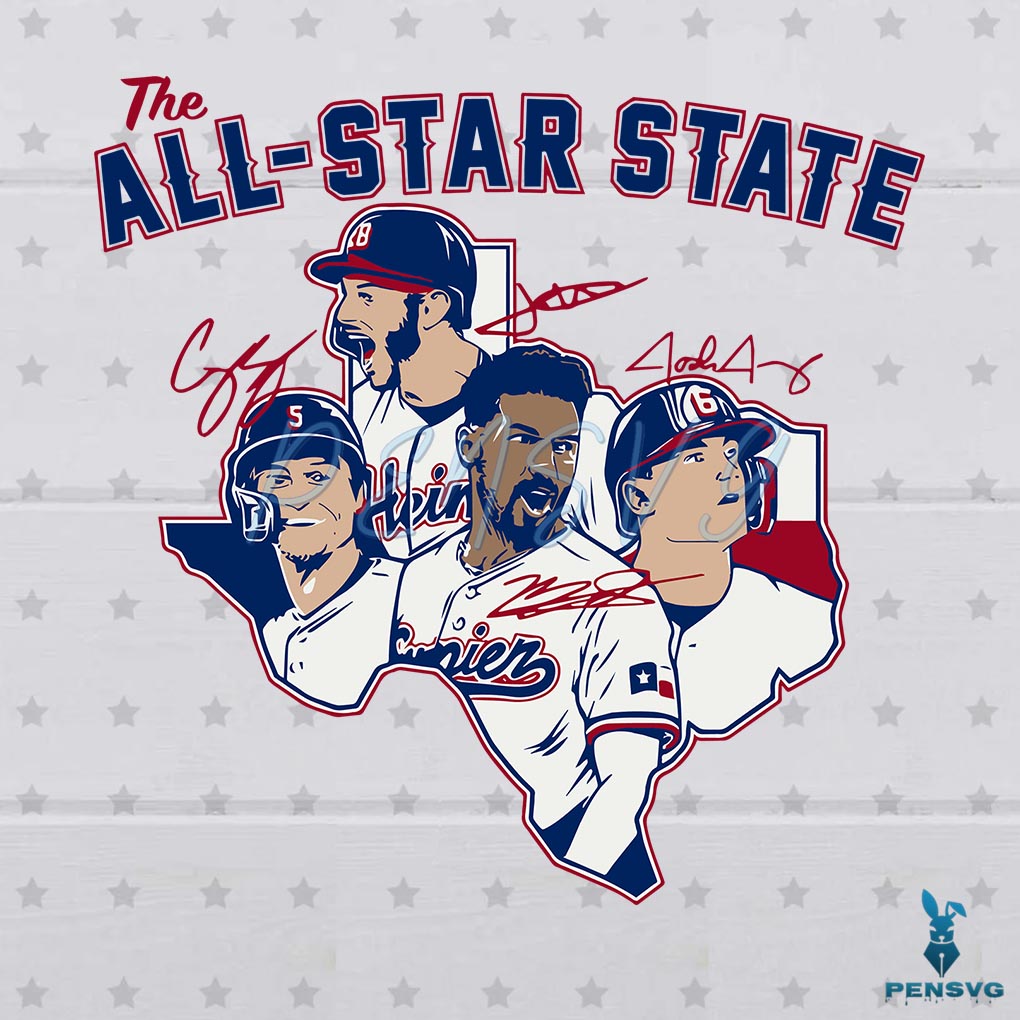 Free Texas Rangers All Star State SVG Silhouette Cricut Files