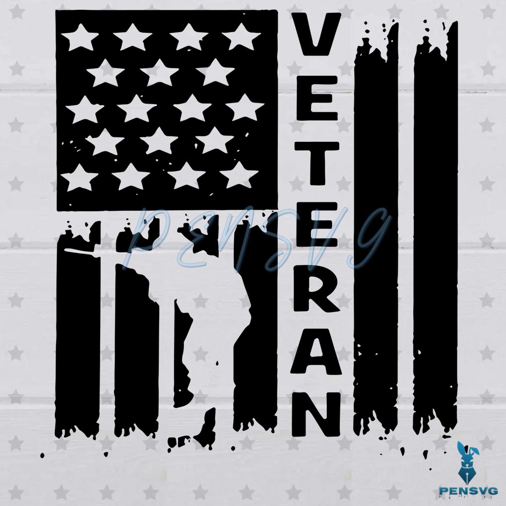 Free Veteran American Flag Svg Digital File, Veterans Day Svg, Soldier Svg