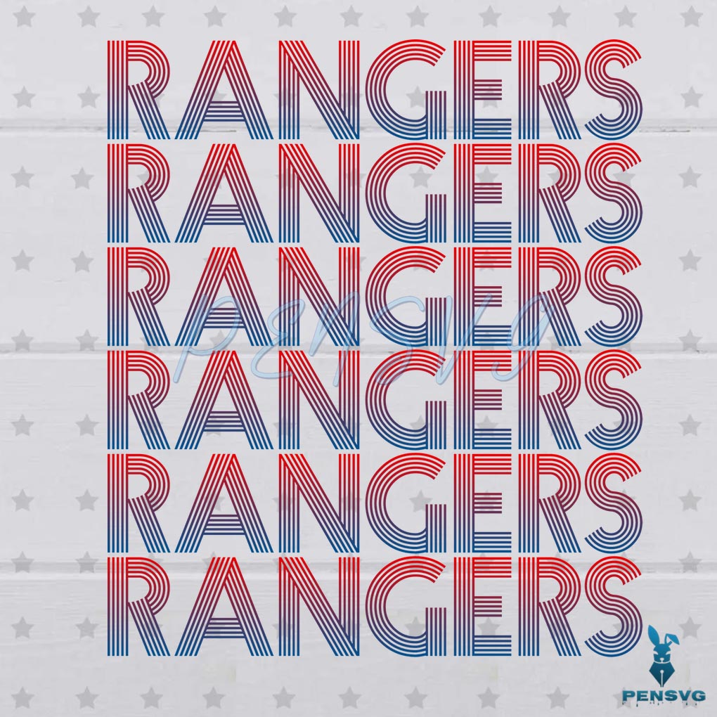 Free Vintage Style Texas Rangers Vintage Baseball Png Silhouette Files