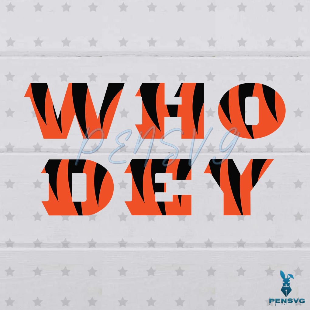 Free Who Dey 9604 Svg Digital File, NFL Svg, Cincinnati Bengals Svg