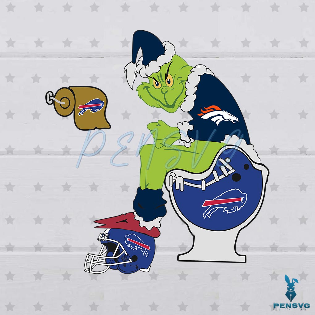 Funny Denver Broncos Grinch Buffalo Bills SVG