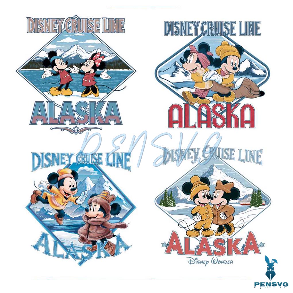 Funny Disney Cruise Line Mickey Minnie PNG Bundle
