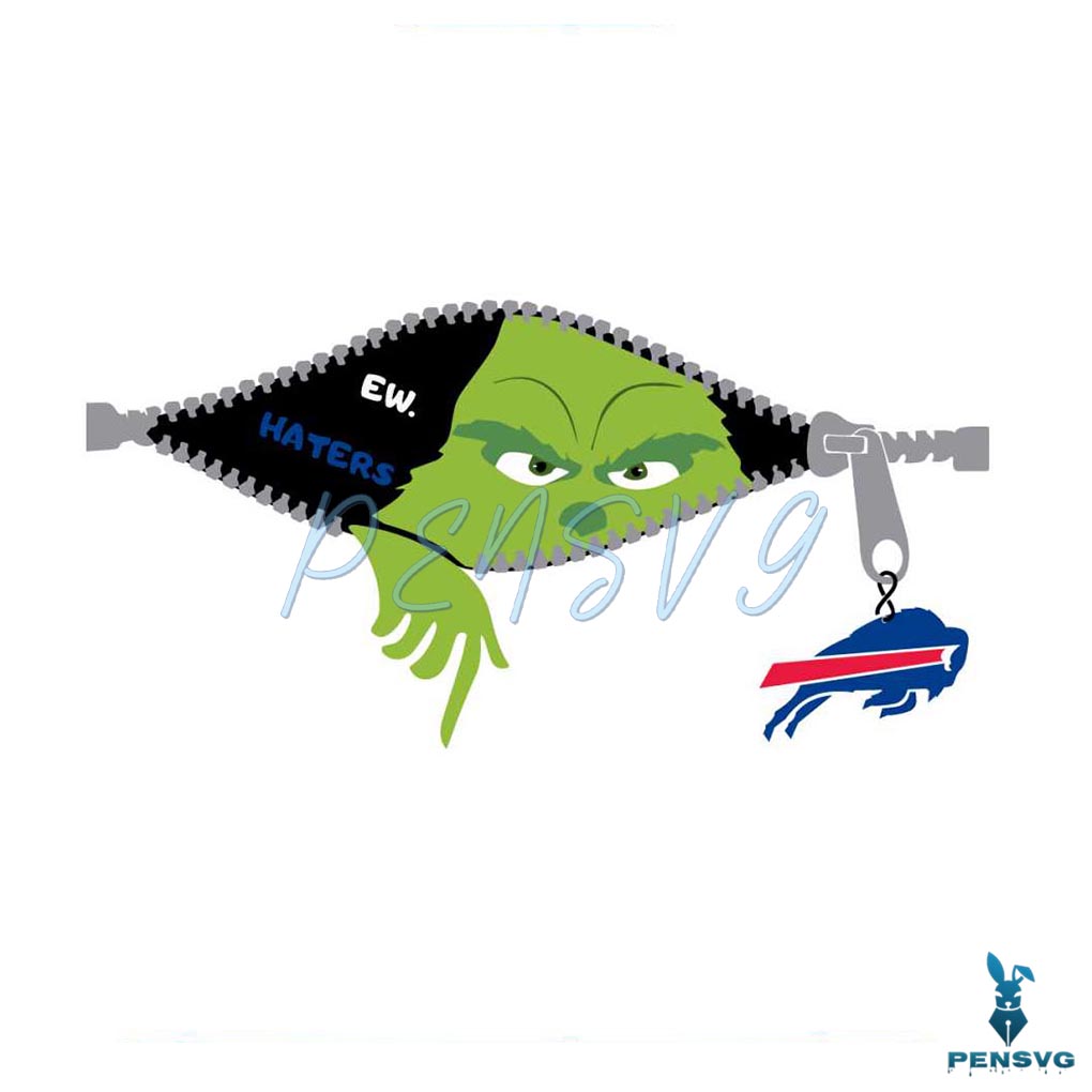 Funny Grinch Ew Haters Buffalo Bills Logo Svg