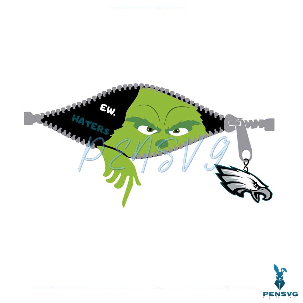 Funny Grinch Ew Haters Philadelphia Eagles Logo Svg