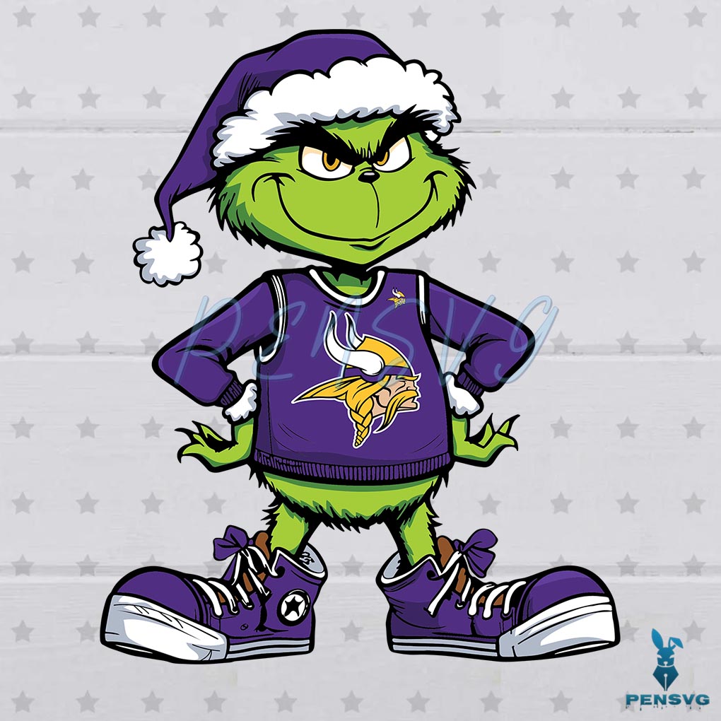 Funny Grinch Minnesota Vikings Football SVG