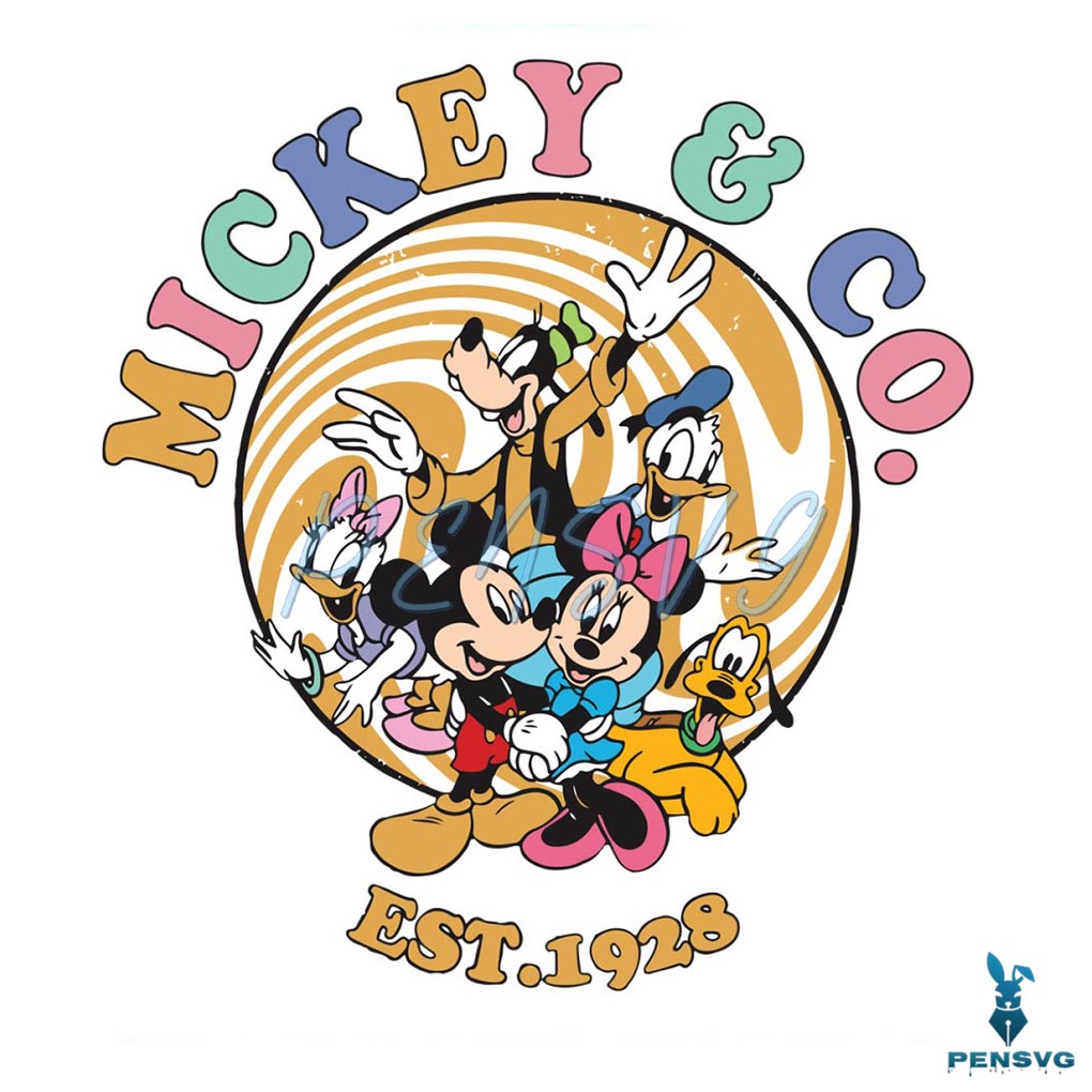 Funny Mickey And Co Est 1928 Disney World SVG