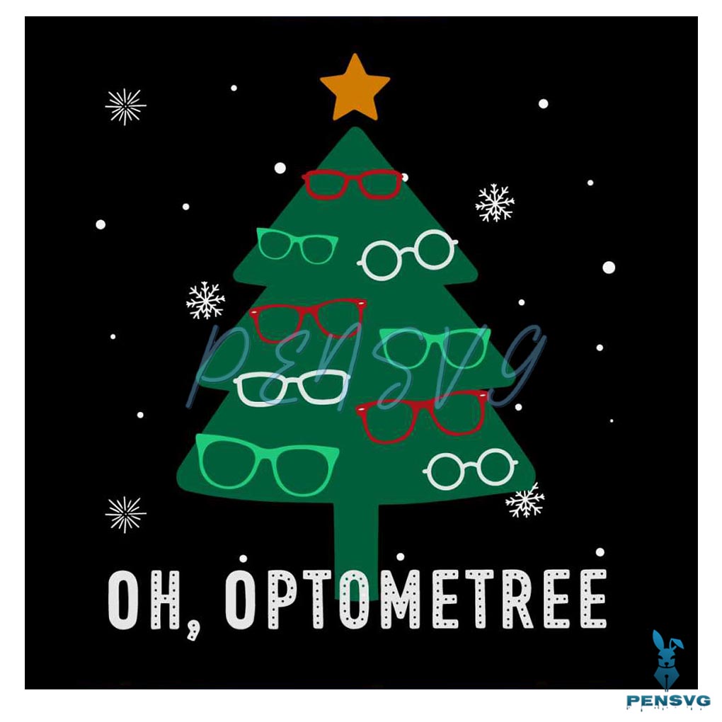 Funny Oh Optometree Christmas SVG Cutting Digital File