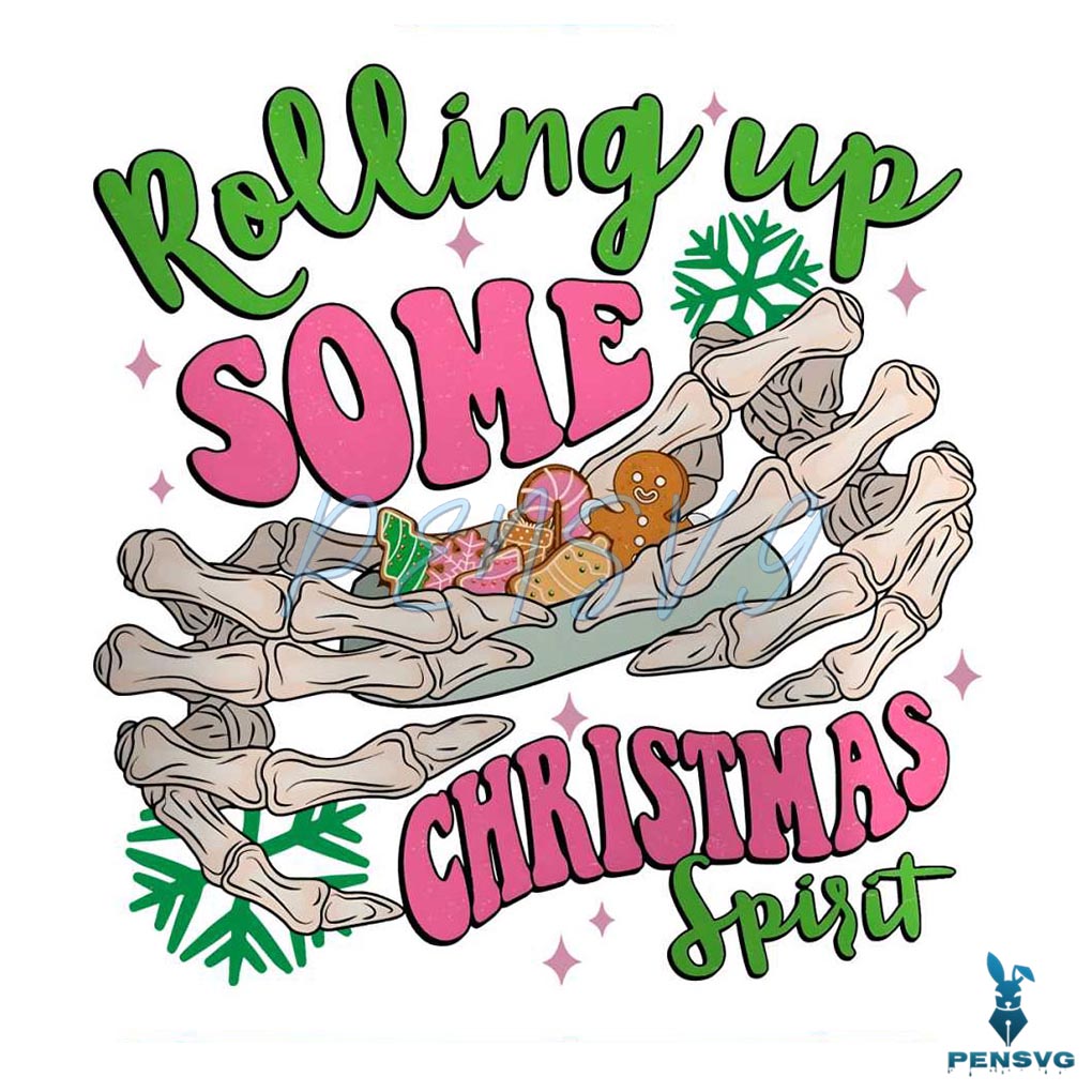 Funny Rolling Up Some Christmas Spirit PNG Download