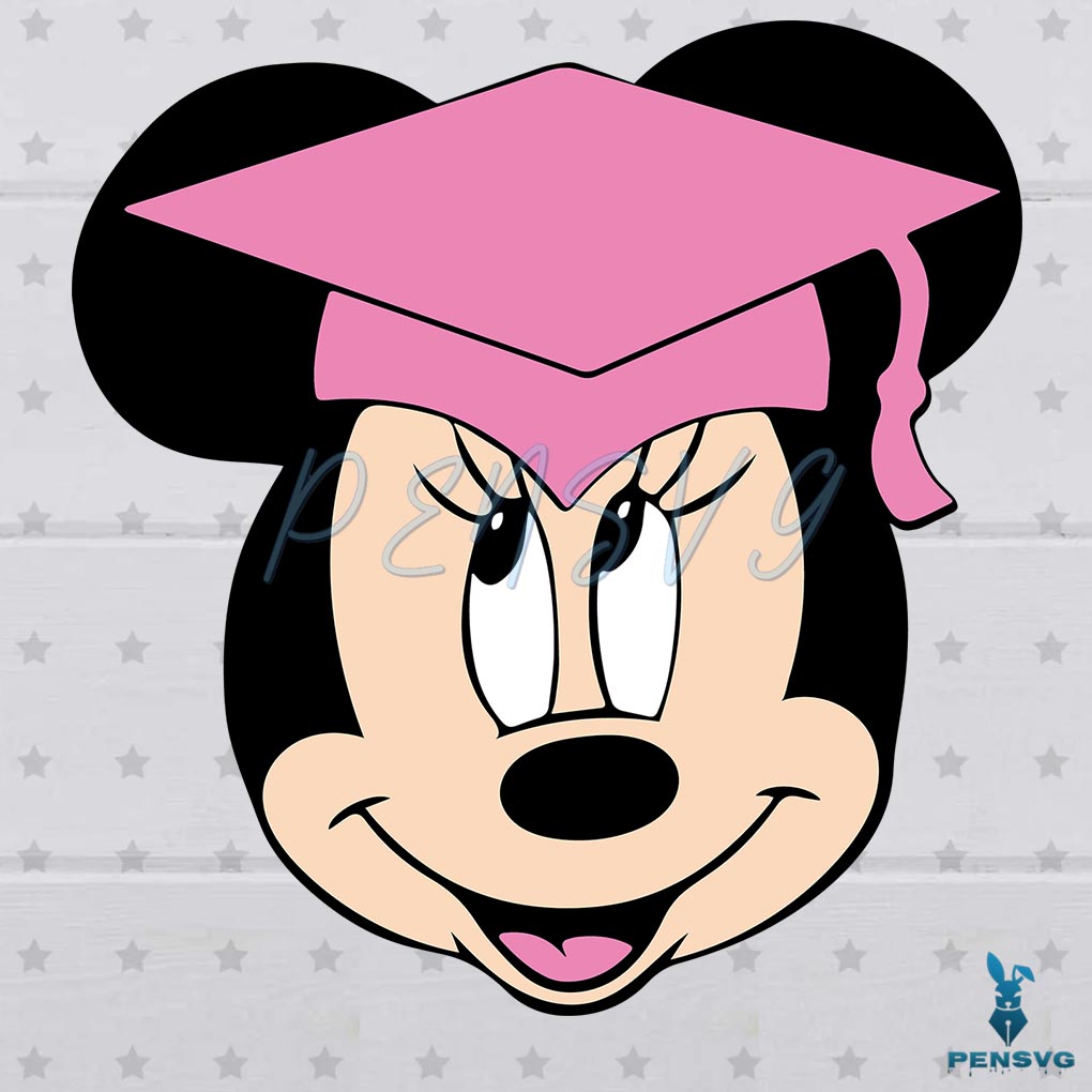 Graduation Minnie Mouse Svg, Graduation Girl SVG, Minnie Mouse Svg