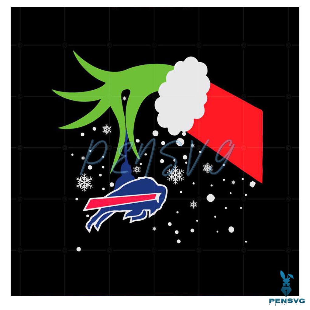 Grinch Hand Buffalo Bills Merry Christmas Svg Cutting Files