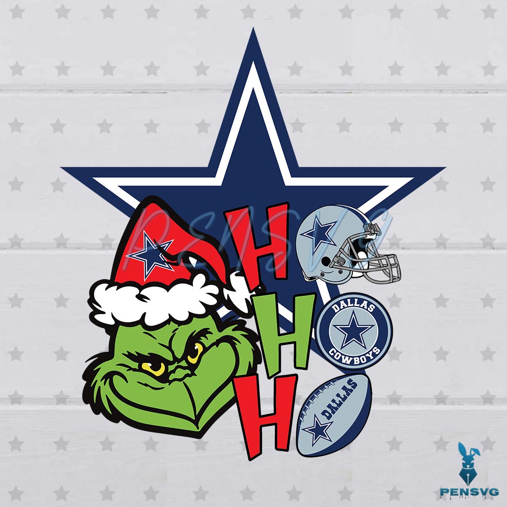 Grinch Ho Ho Ho Dallas Cowboys SVG