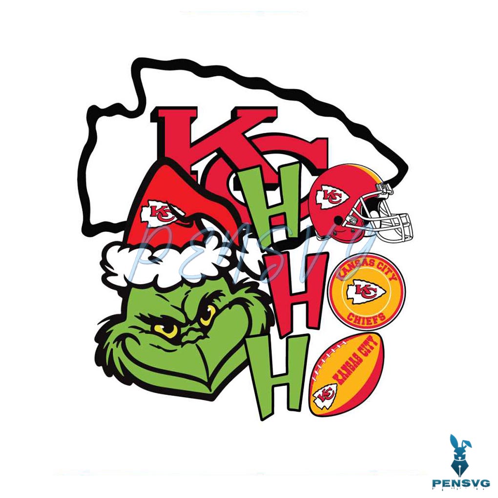 Grinch Ho Ho Ho Kansas City Chiefs SVG