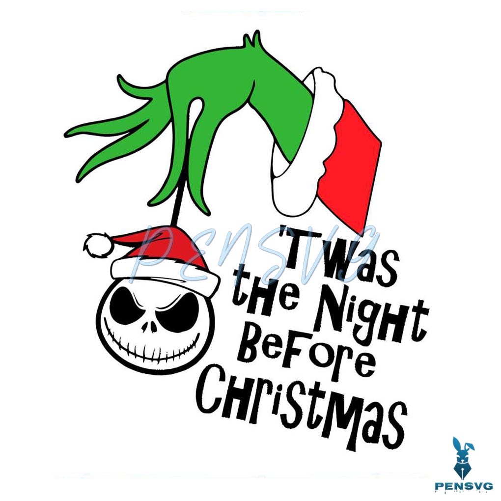 Grinch Jack Skellington Twas The Night Before Christmas SVG