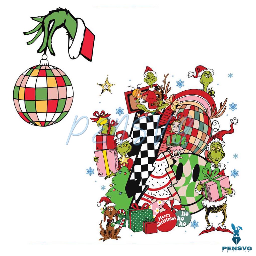 Grinch Merry Christmas Ho Ho Ho SVG