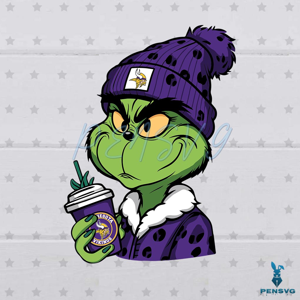 Grinch Minnesota Vikings Logo SVG