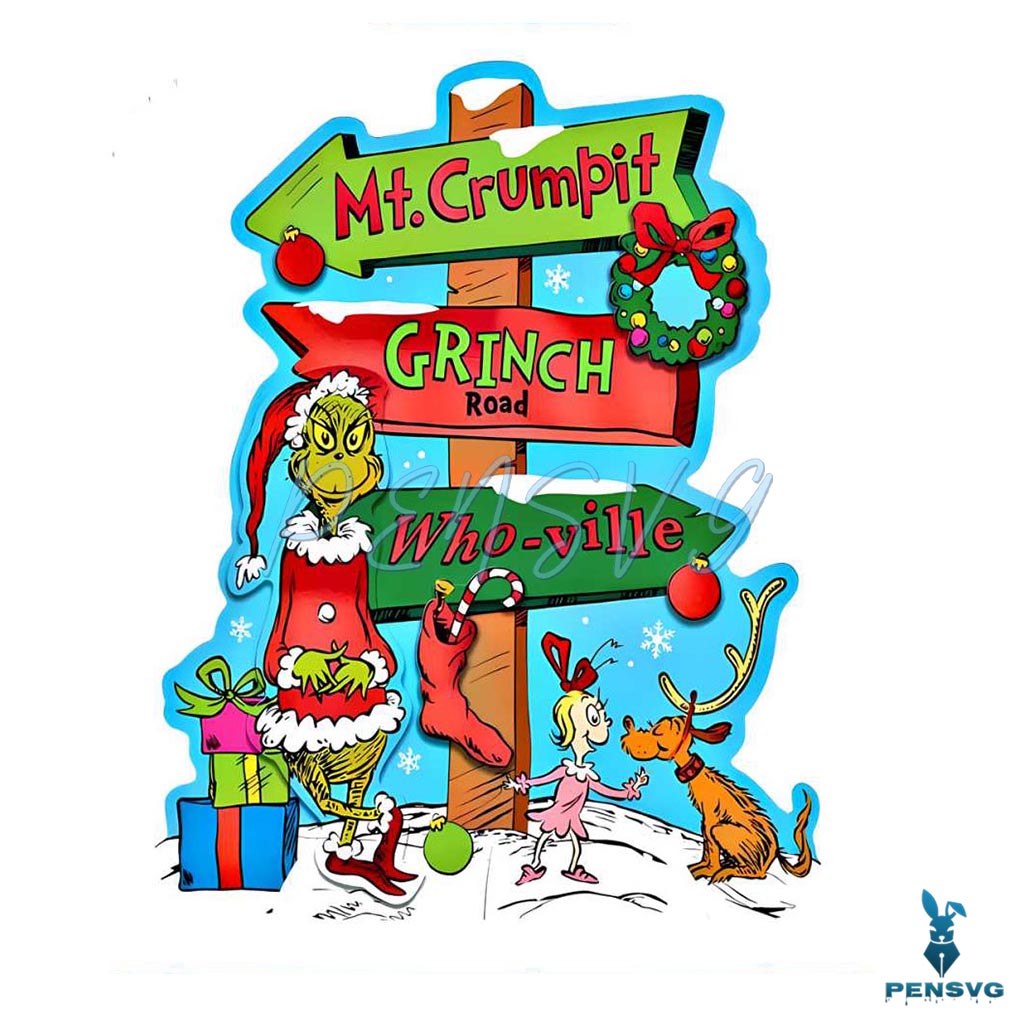Grinch Road Whoville Mt Crumpit PNG Sublimation File