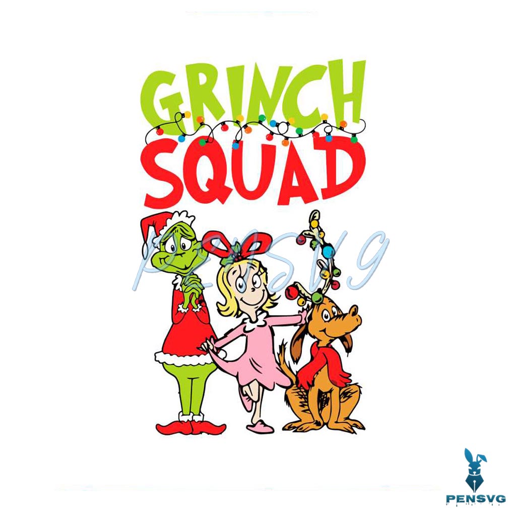 Grinch Squad Christmas Friends SVG Graphic Design File