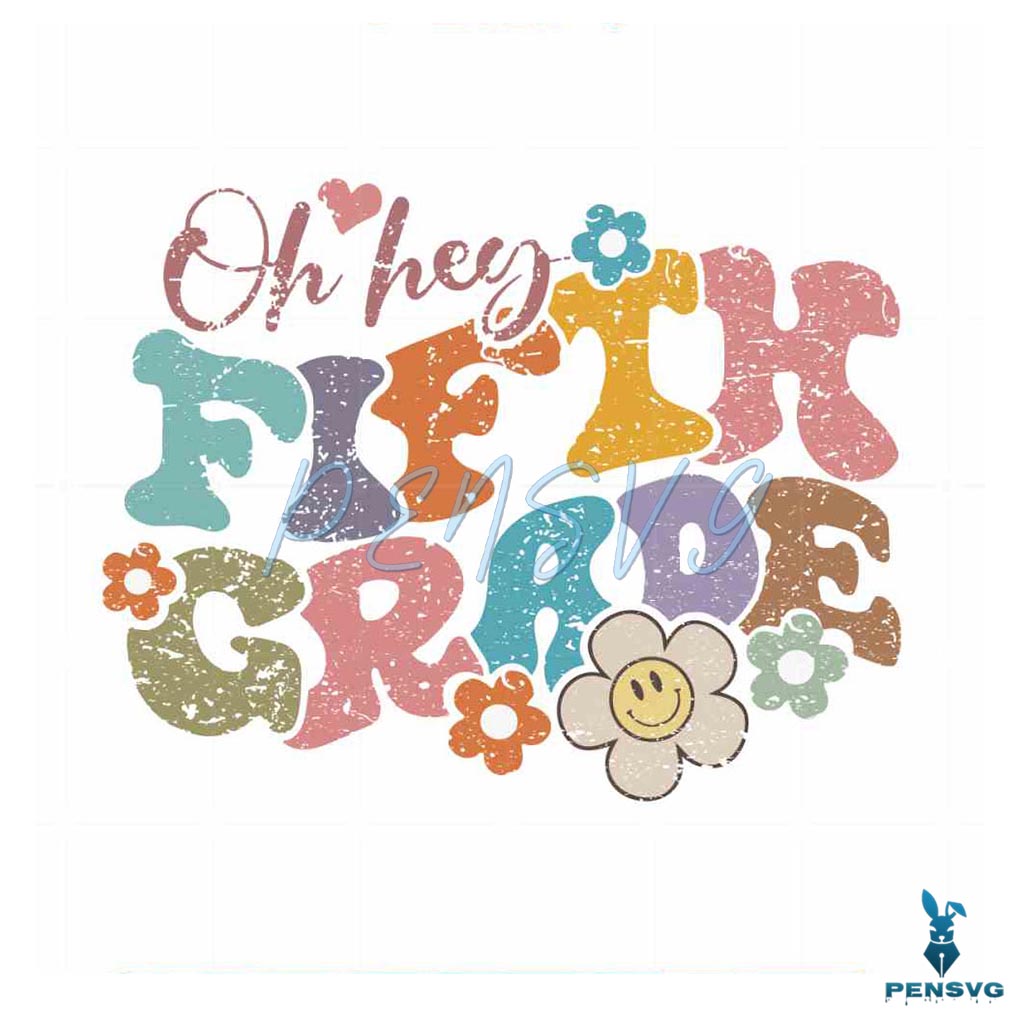 Free Fifth Grade Back To School SVG – 5th Grade School Shirt Cut File for Cricut