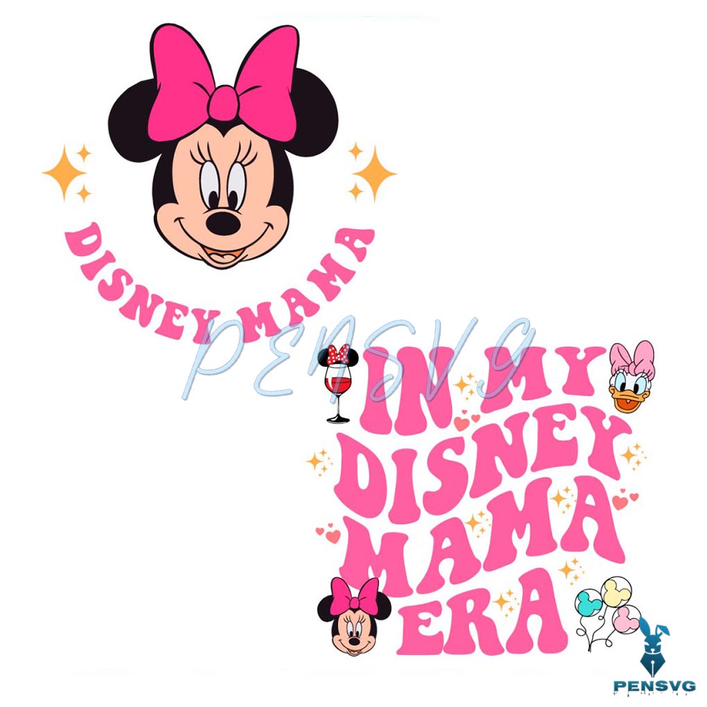 Groovy In My Disney Mama Era Minnie Daisy SVG