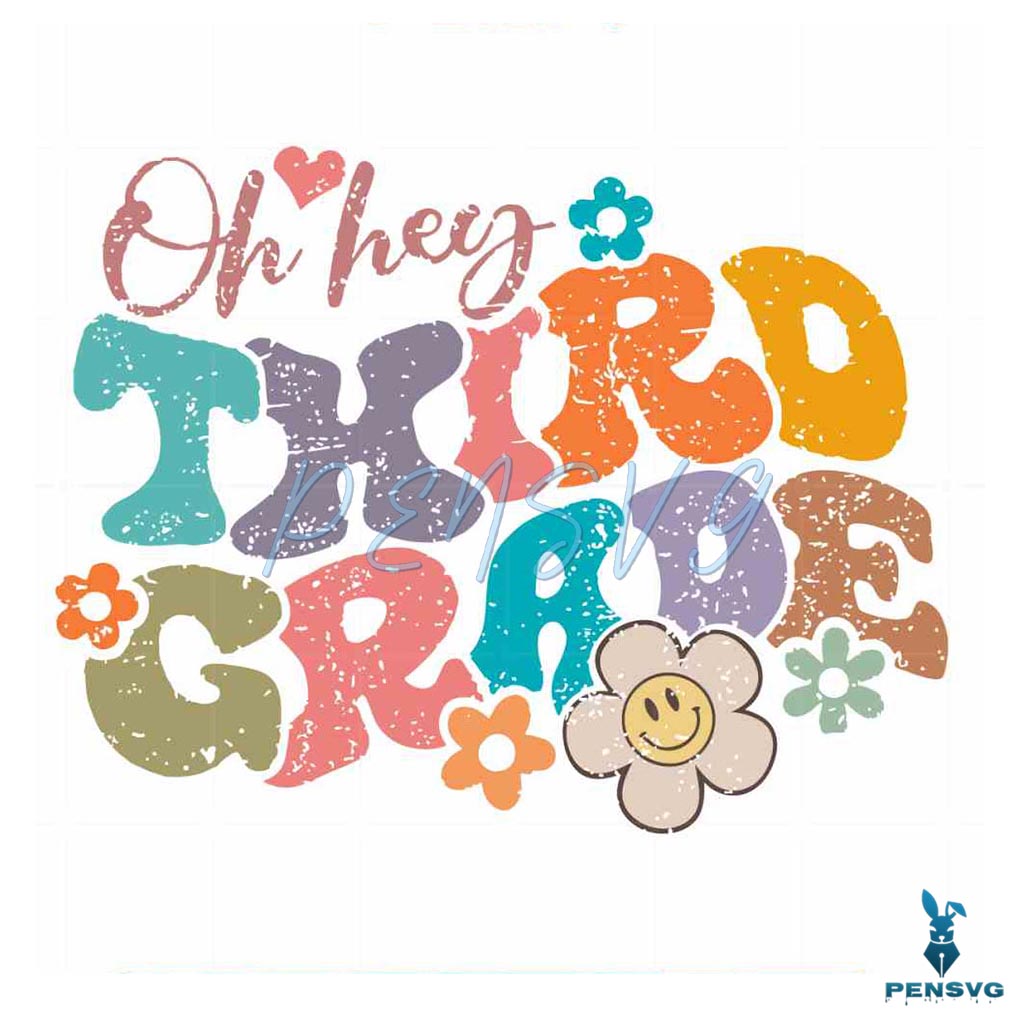 Groovy Third Grade SVG Cutting File for Personal Commercial Uses