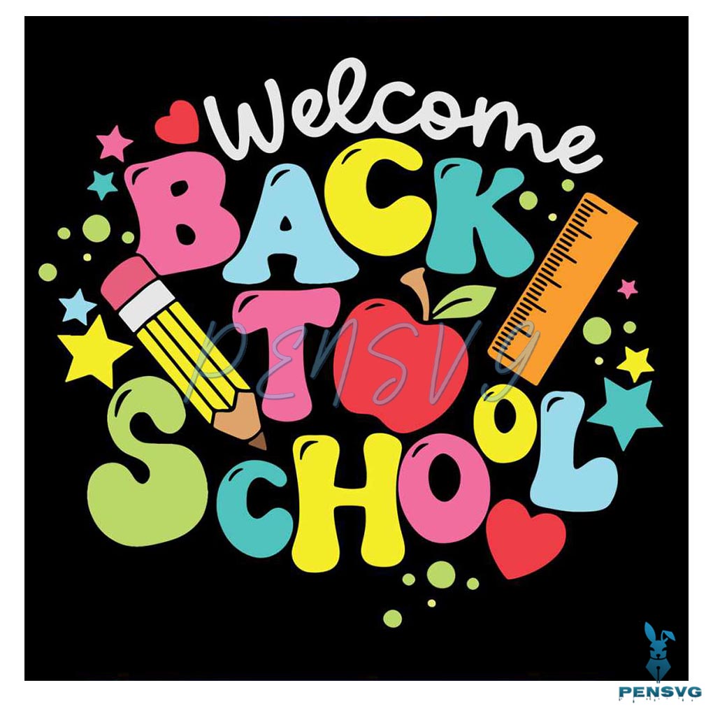 Free Retro Welcome Back To School Vibes SVG – Vintage Back to School Cut File